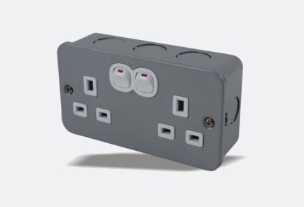 /TH8219 2-Gang Double-Pole Switch Socket